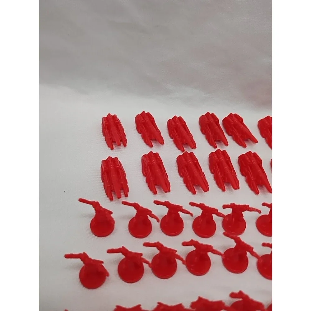 (49) 2007 Transformers Red Risk Board Game Player Pieces